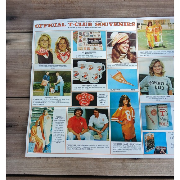 Vtg University of Tennessee Athletic Department T Club Souvenir Flyer Order Form - Picture 5 of 6